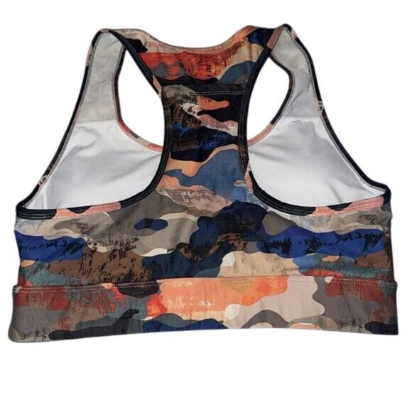 Camo Sports Bra Racerback Size S Multicolor - Picture 2 of 10